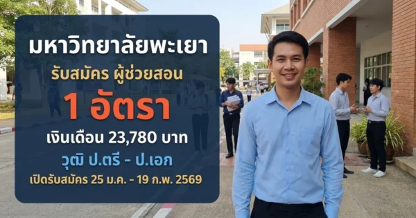 มหาวิทยาลัยพะเยา - เปิดรับสมัคร 1 อัตรา