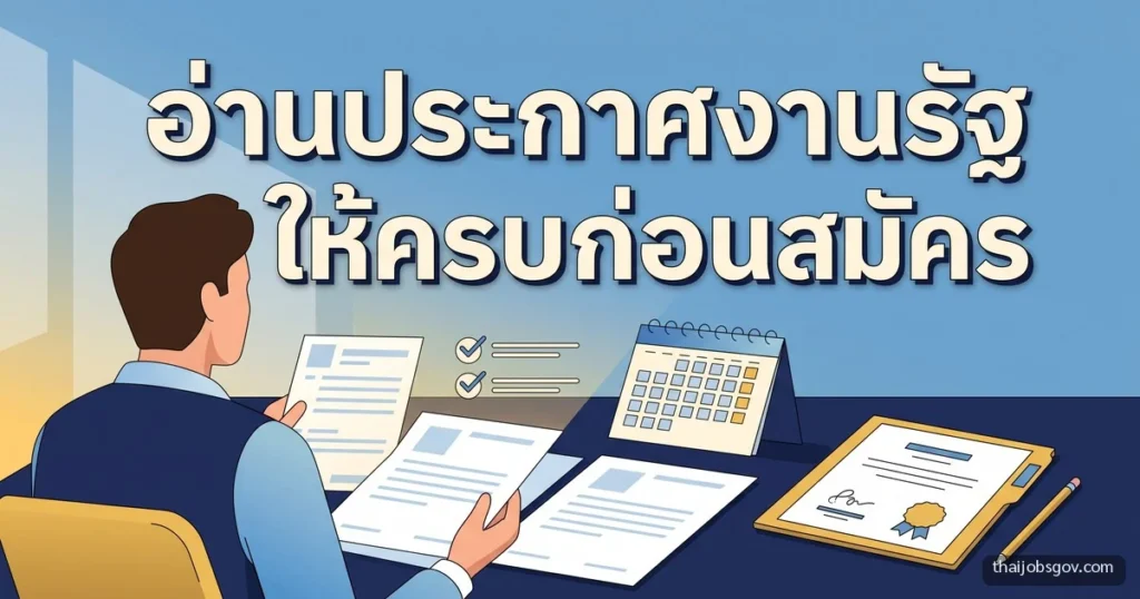 วิธีอ่านประกาศรับสมัครงานราชการให้ครบก่อนสมัคร