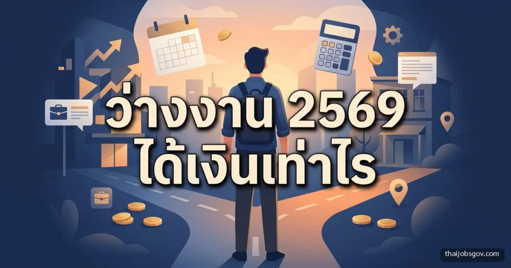 ว่างงาน 2569 ขึ้นทะเบียนประกันสังคม ได้เงินเท่าไหร่