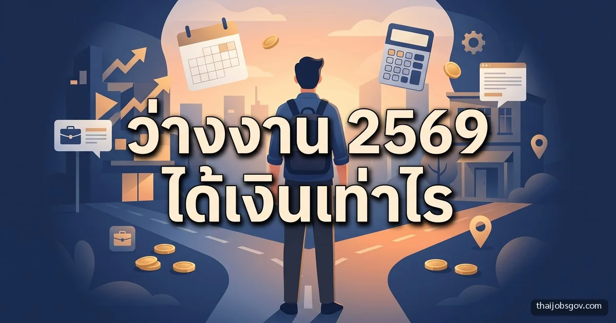 ว่างงาน 2569 ขึ้นทะเบียนประกันสังคม ได้เงินเท่าไหร่