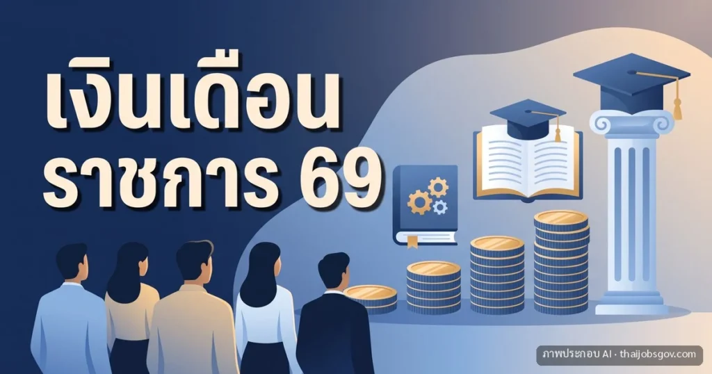 เงินเดือนข้าราชการ 2569 ตามวุฒิ ปวช. ปวส. ป.ตรี