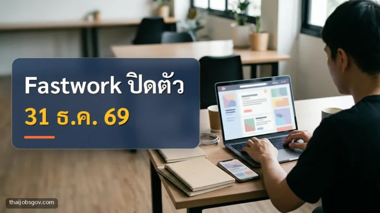 Fastwork ปิดตัว สิ้นปี 2569 พร้อมข้อความ “Fastwork ปิดตัว 31 ธ.ค. 69”