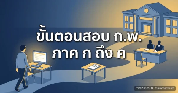 ขั้นตอนสอบ กพ ภาค ก ถึงภาค ค อ้างอิงรอบ 2569