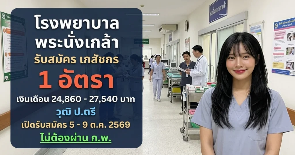 โรงพยาบาลพระนั่งเกล้า - เปิดรับสมัคร 1 อัตรา