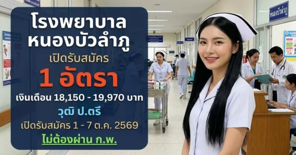 โรงพยาบาลหนองบัวลำภู - เปิดรับสมัคร 1 อัตรา