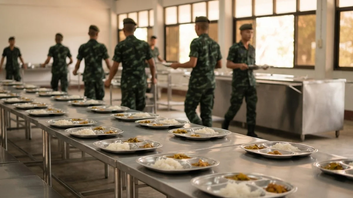 โรงอาหารในหน่วยทหารสำหรับกำลังพลกองประจำการ