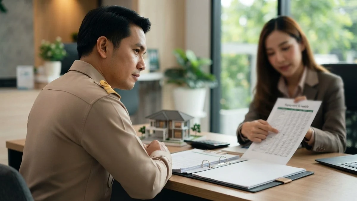 เจ้าหน้าที่รัฐตรวจเงื่อนไขสินเชื่อที่อยู่อาศัย