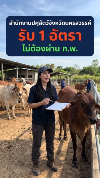 สำนักงานปศุสัตว์จังหวัดนครสวรรค์ - เปิดรับสมัคร 1 อัตรา