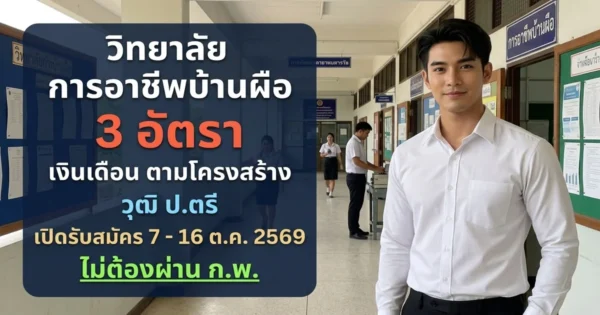 วิทยาลัยการอาชีพบ้านผือ - เปิดรับสมัคร 3 อัตรา