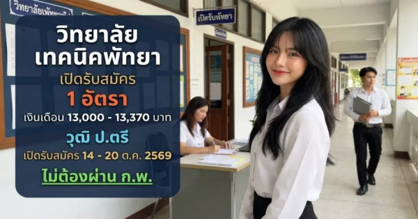 วิทยาลัยเทคนิคพัทยา - เปิดรับสมัคร 1 อัตรา