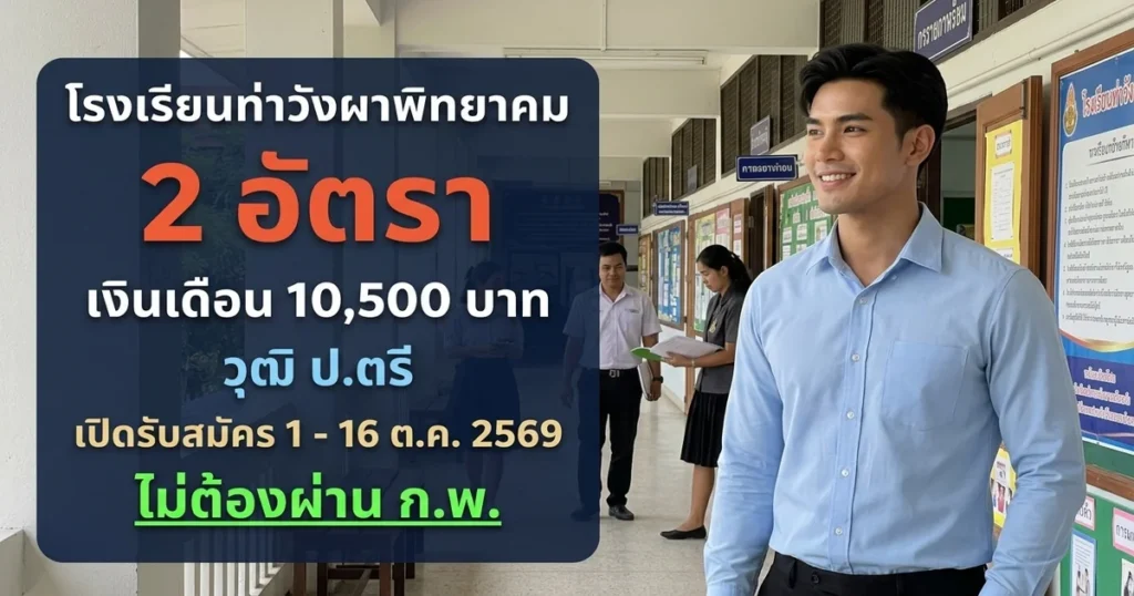 โรงเรียนท่าวังผาพิทยาคม - เปิดรับสมัคร 2 อัตรา