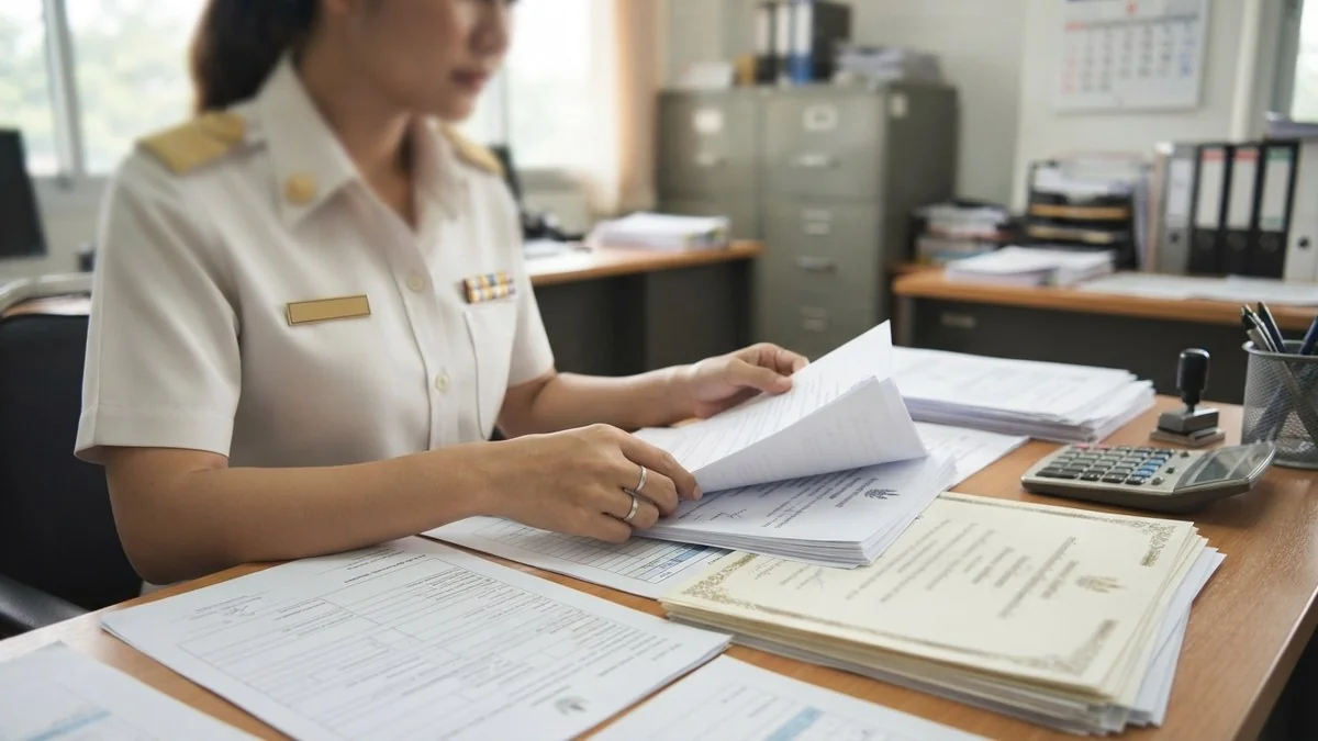 เจ้าหน้าที่ตรวจวุฒิและแบบประเมินพนักงานราชการ