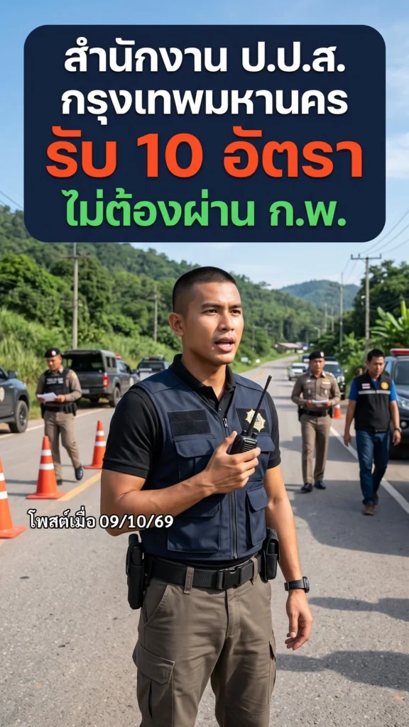 สำนักงาน ป.ป.ส. กรุงเทพมหานคร - เปิดรับสมัคร 10 อัตรา